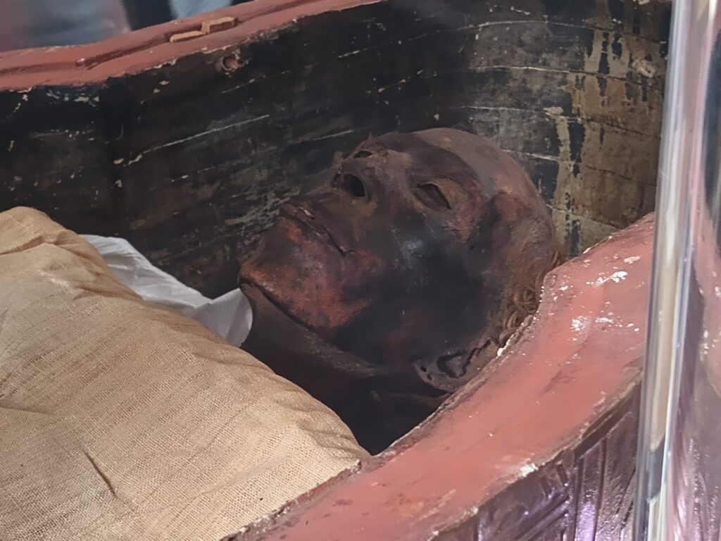 Mumifikowany eksponat w Muzeum Egipskim w Kairze