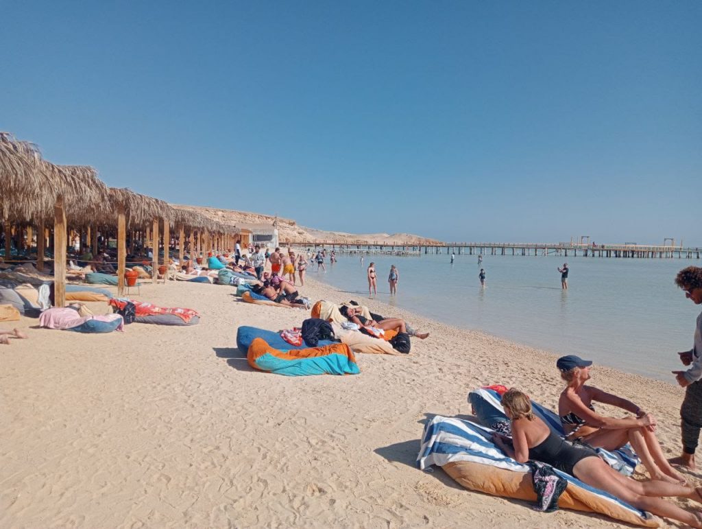 Orange Bay Hurghada beach and pier
