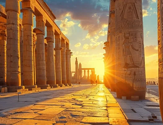 Wycieczka do Luksoru z Hurghady – kolumny świątyni w Karnaku