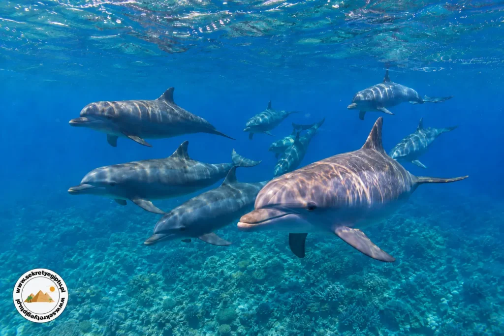 Delfiny w rafie Sataya podczas wycieczki z Marsa Alam
