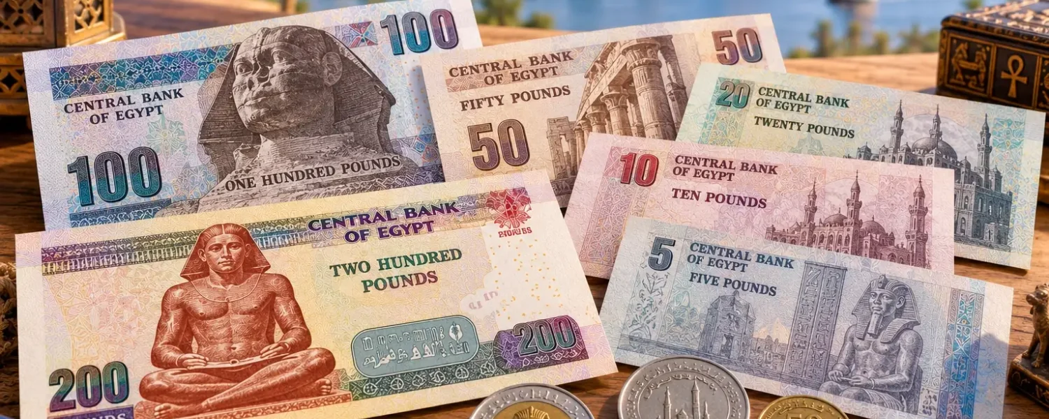 Banknoty funta egipskiego, waluta w Egipcie