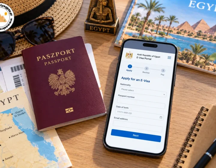 Paszport i formularz e-wizy do Egiptu