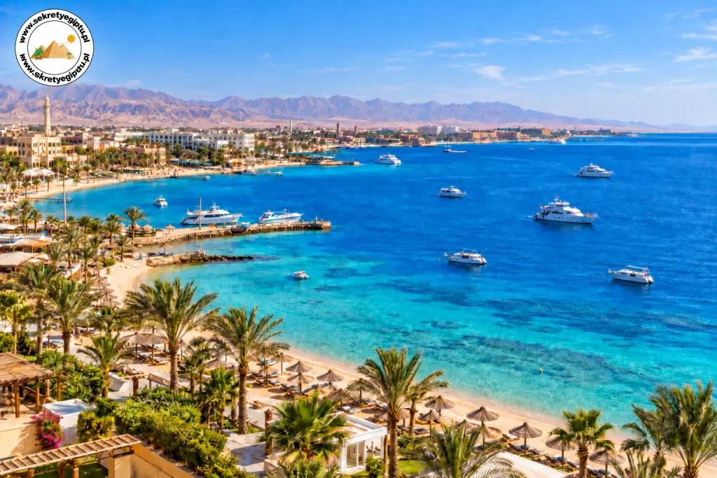 Hurghada nad Morzem Czerwonym - panorama wybrzeża